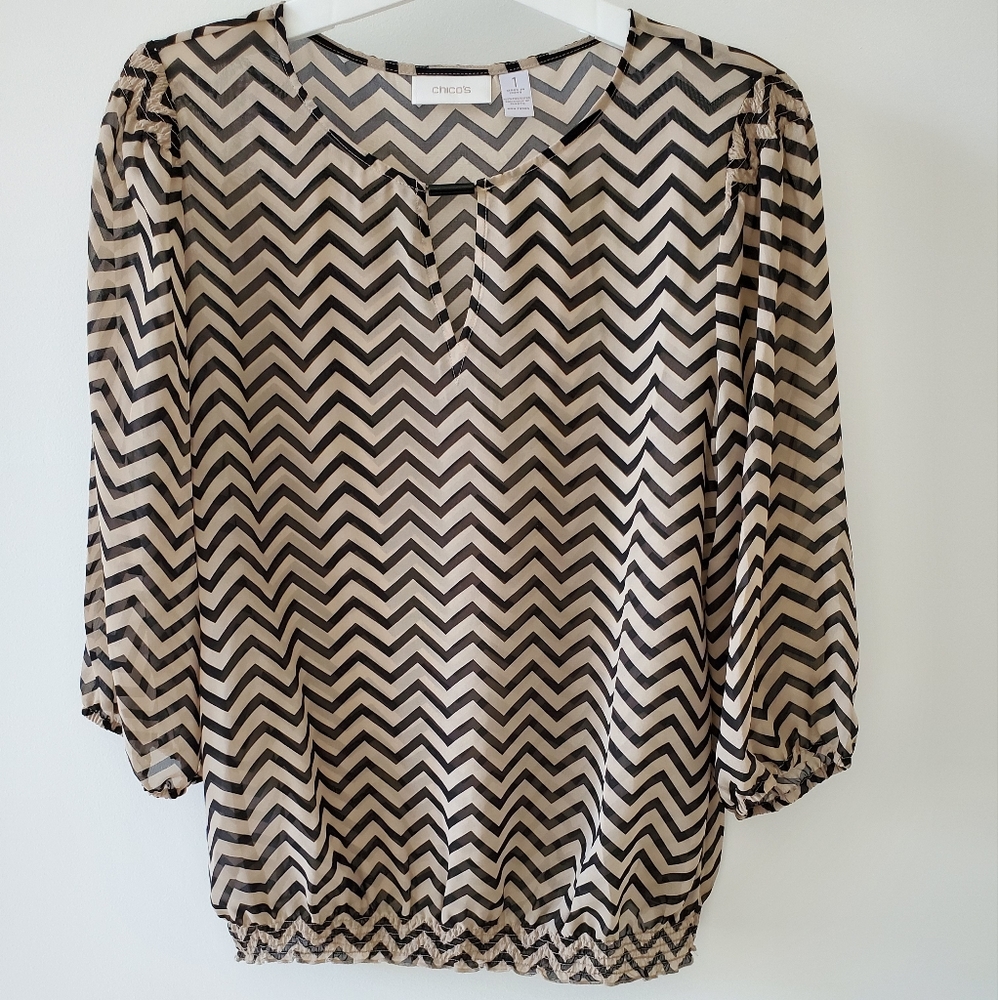 CHICO'S SHEER TOP - SIZE 1